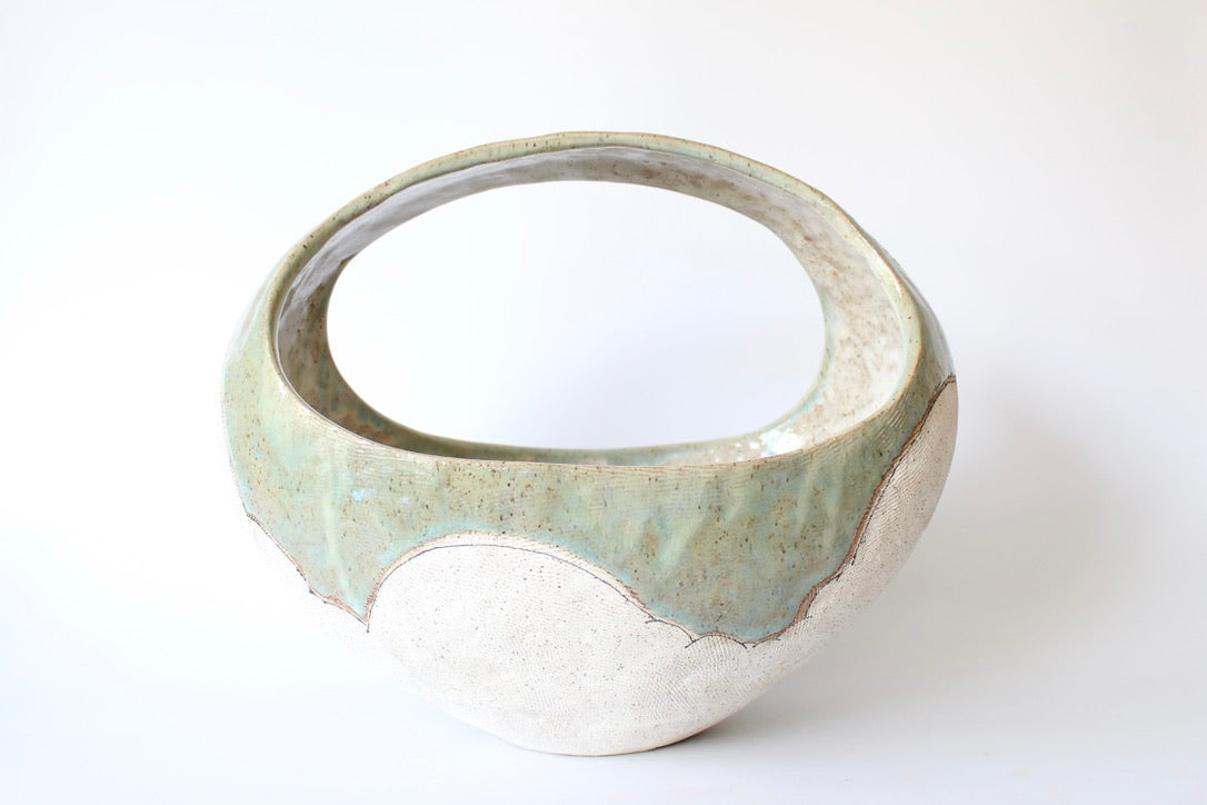 Large Hand Built Cloud Basket Bowl by Maya Melissa Rumsey