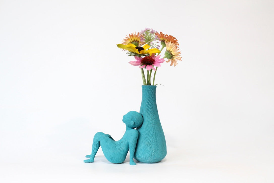 Teal Buddy Bud Vase by Maya Melissa Rumsey