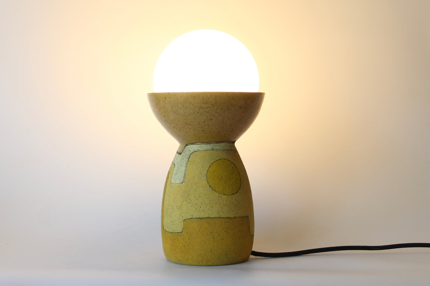 Yellow Tabletop Lamp by Maya Melissa Rumsey