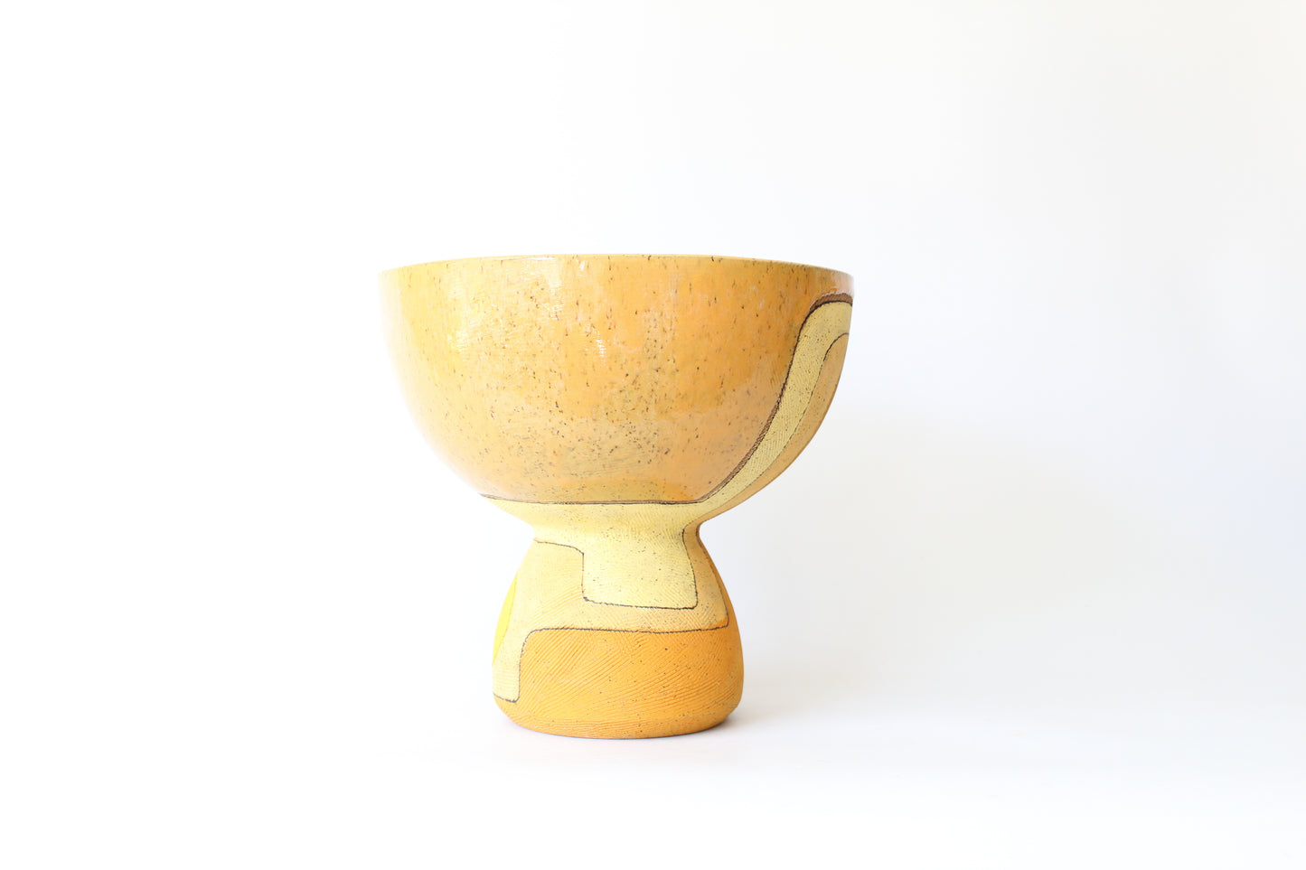 Yellow Pedestal Bowl by Maya Melissa Rumsey