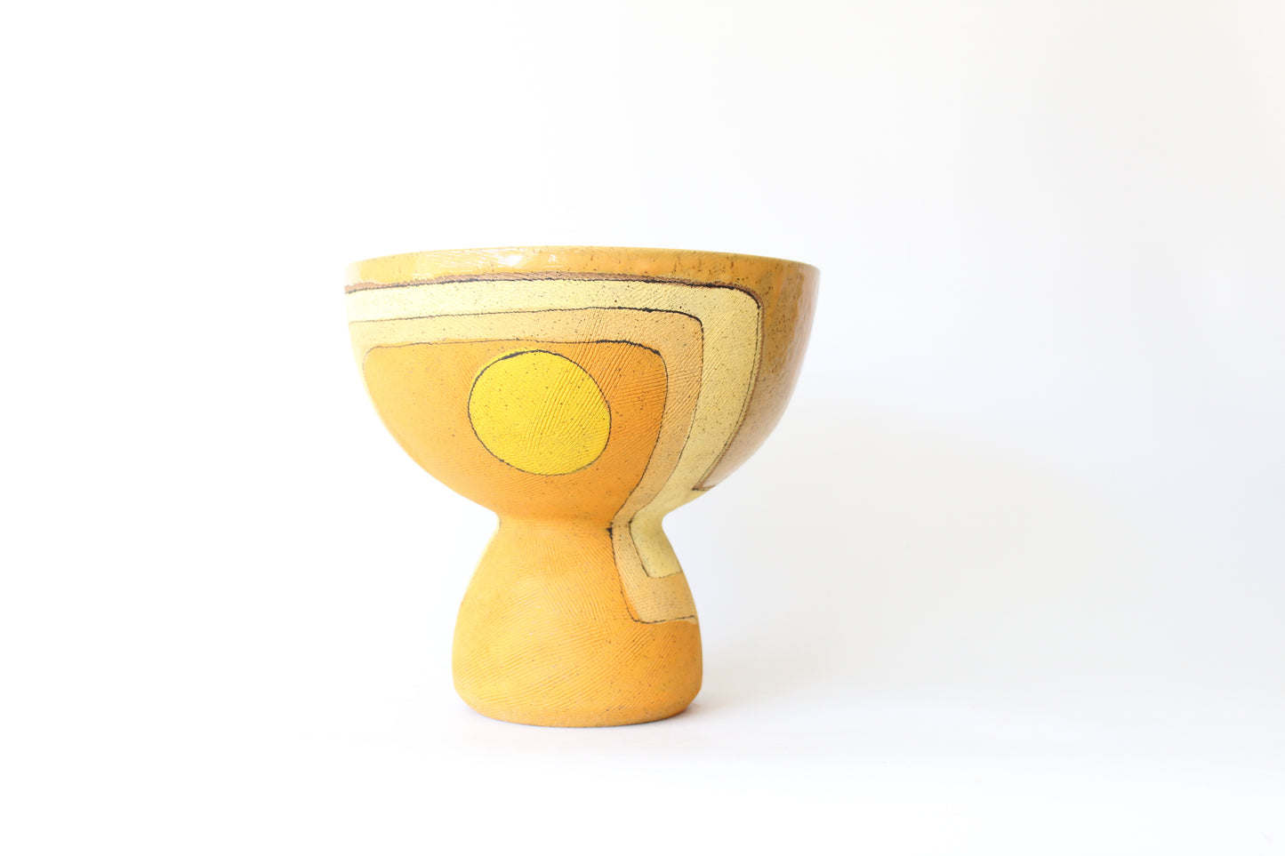 Yellow Pedestal Bowl by Maya Melissa Rumsey