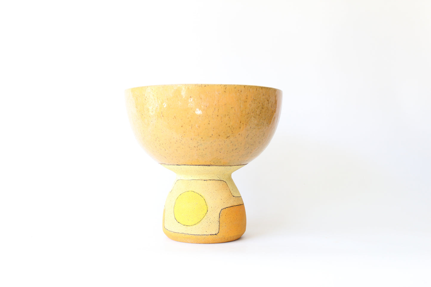 Yellow Pedestal Bowl by Maya Melissa Rumsey