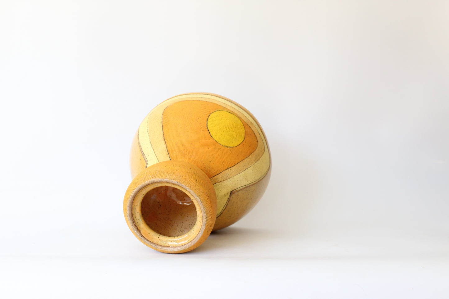 Yellow Pedestal Bowl by Maya Melissa Rumsey