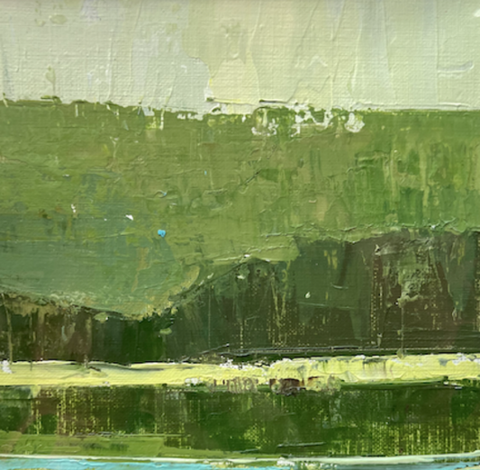 River, Hill, Sky. Study by Kathy Gale